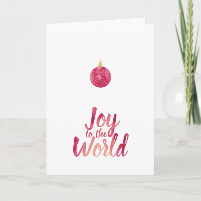 Enkel vattenfärgsjul, Julhälsningar kort (Framsida)