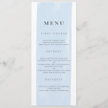 Enkel vattenfärgsmeny Bröllop