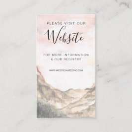 Enkel vattenfärgwebbplats för bröllop i bergen tilläggskort