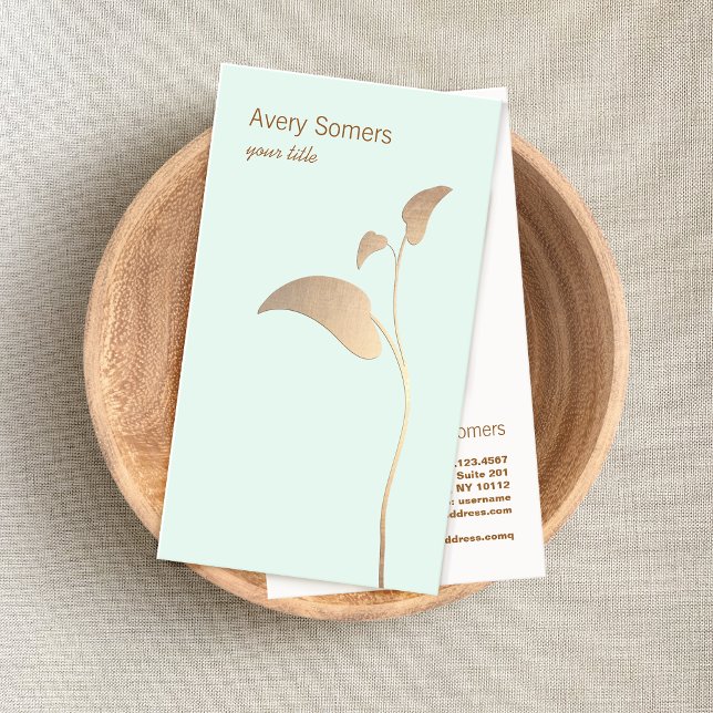 Enkel växtskydd i Guld och Hälsa Visitkort (Skapare uppladdad)