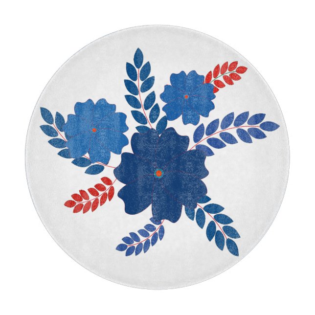 Enkel vektordesign för blåa blommor (Framsidan)