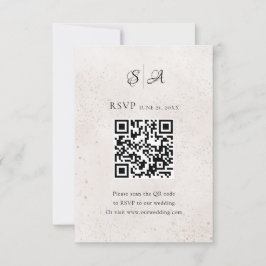 Enkel Vigsel-QR-kod Monogram OSA Kort