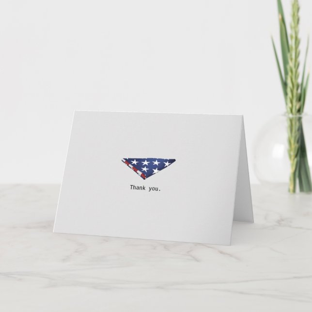 Enkel vikad amerikansk flaggdesign för veteraner kort (Framsida)