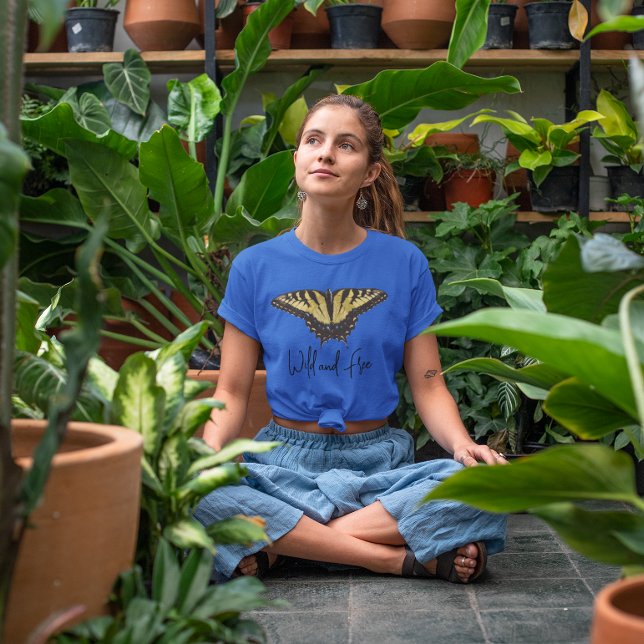 Enkel Vild och fri tiger-smörflygare T Shirt (Skapare uppladdad)