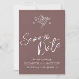 Enkel vildblomma brun vit foto spara datumet