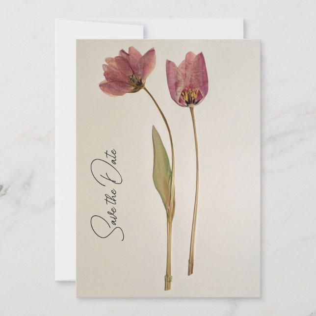 Enkel vildblomma Save the Date Inbjudningar (Framsida)