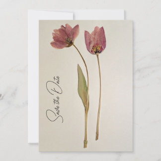 Enkel vildblomma Save the Date Inbjudningar