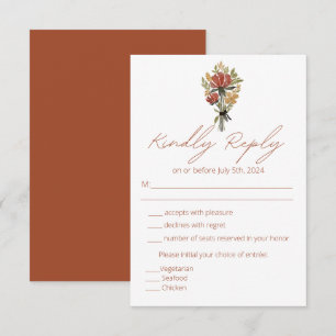 Enkel Vildblomma Terrakotta Meny Val RSVP