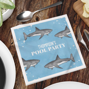 Enkel vimisk havshaj i Party vid Bassäng Pappersservett