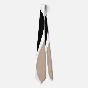 Enkel Vinkar 2 - Taupe, Svartvit Slips