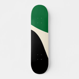 Enkel Vinkar 4 i Grönt, Cream och Black Mini Skateboard Bräda 18,5 Cm