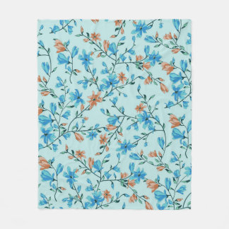 Enkel Vintage: Blommigt Fabric Mönster Fleecefilt