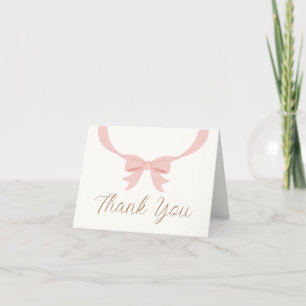 Enkel Vintage Bow Girl Baby Shower Tack Kort