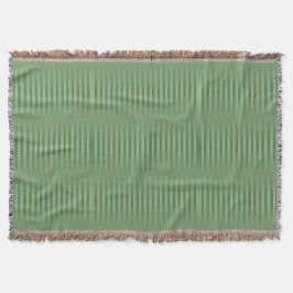 Enkel Vintage Olive Sage Grönt Gradient Stripe Filt