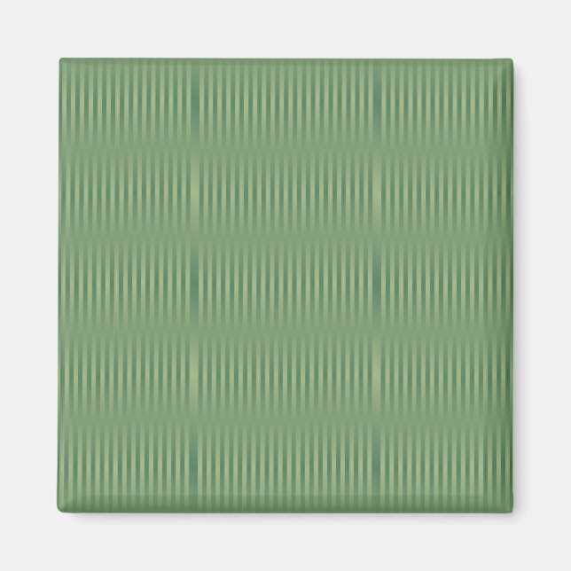 Enkel Vintage Olive Sage Grönt Gradient Stripe Magnet (Framsidan)