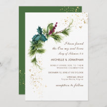 Enkel vinter Greenery Modern Christian Bröllop