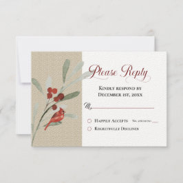 Enkel vinter med kardinal Bröllop-svar