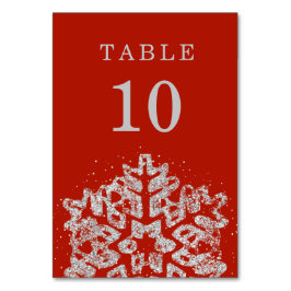 Enkel vinterjul, Bröllop Silver Red, Helgdag Bordsnummer
