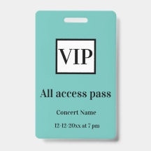 enkel vip all access-biljett konsertnamn tillfälle