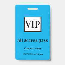 enkel vip all access-biljett konsertnamn tillfälle