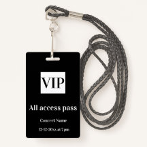 enkel VIP all access-pass-konsert med namn-ockupat