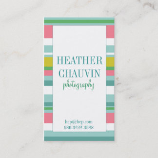 Enkel visitkort för färgrika randar