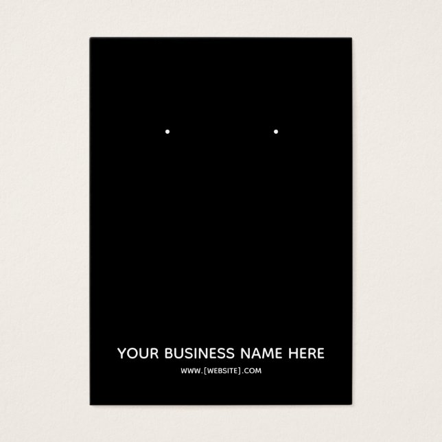 Enkel Visning för att identifiera svart Anpassning Visitkort (Framsidan)
