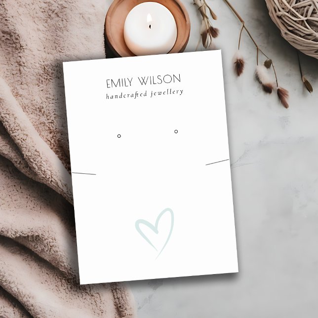 Enkel Visning för blå hjärtklack Visitkort (Skapare uppladdad)