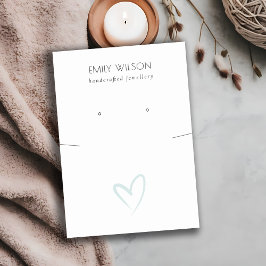 Enkel Visning för blå hjärtklack Visitkort