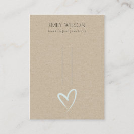 Enkel Visning för Kraft Blue Heart Hairclips Pin Visitkort