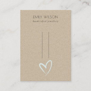 Enkel Visning för Kraft Blue Heart Hairclips Pin Visitkort