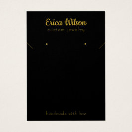 Enkel Visning för Svart & Guld Necklace Earring Visitkort