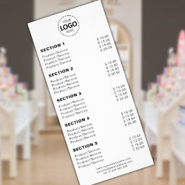 Enkel vit anpassningsbar för produkt/tjänster reklamkort