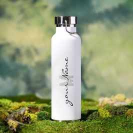 Enkel vit | Anpassningsbar Script Namn, Monogram