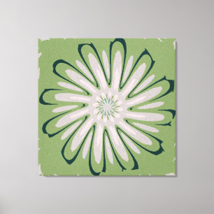 Enkel vit blomma canvastryck