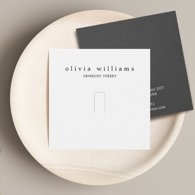 Enkel vit fyrkantig ringvisningskort för smycken fyrkantigt visitkort (Simple Square White Ring Jewelry Display Card)