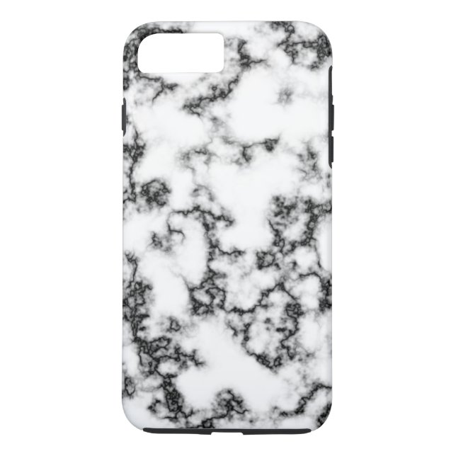 Enkel vit Grått Marble Struktur Personlig Case-Mate iPhone Skal (Baksida)