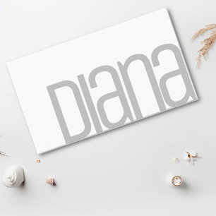Enkel vit Grått-minimalistisk modern Namn Visitkort