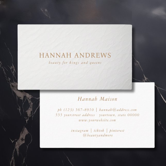Enkel Vit-Grått-modern minimalistisk Visitkort (Simple White-Grey Modern Minimalist Business Card)