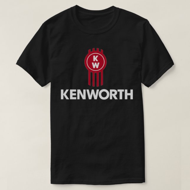 enkel vit klassisk lastbil-logotyp t shirt (Design framsida)