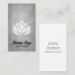 Enkel vit lotus-blomma visitkort