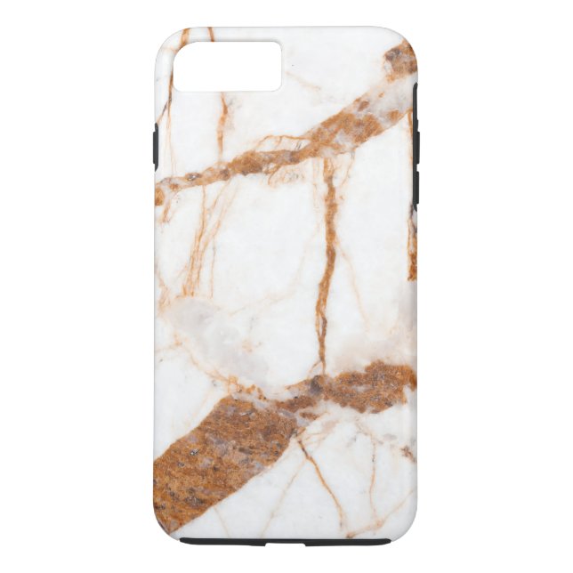 Enkel vit Marble Struktur Personlig Case-Mate iPhone Skal (Baksida)