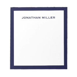 Enkel vit marin typografi anteckningsblock