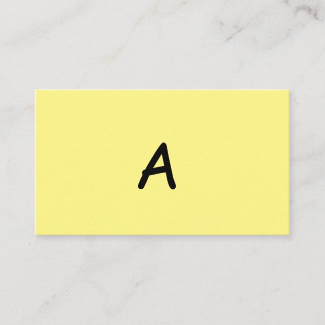 enkel vit modern minimalistisk monogram elegant bu visitkort (Framsida)