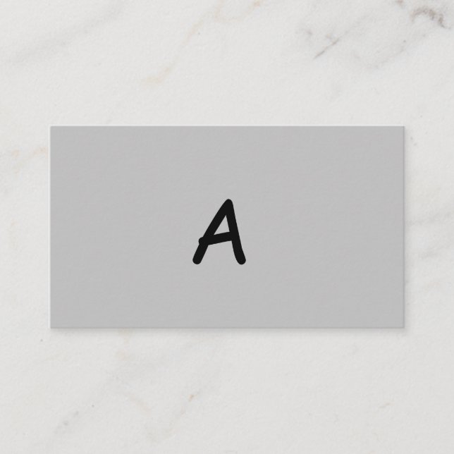enkel vit modern minimalistisk monogram elegant bu visitkort (Framsida)