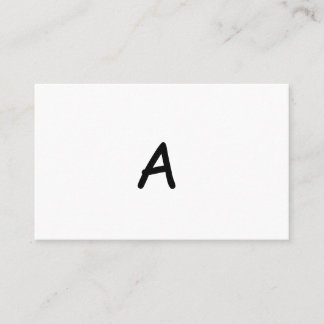 enkel vit modern minimalistisk monogram elegant bu visitkort