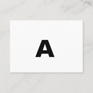 enkel vit modern minimalistisk monogram elegant bu visitkort