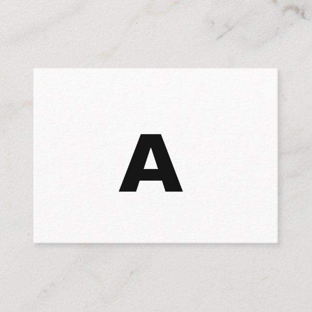 enkel vit modern minimalistisk monogram elegant bu visitkort (Framsida)