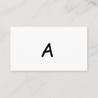 enkel vit modern minimalistisk monogram elegant visitkort