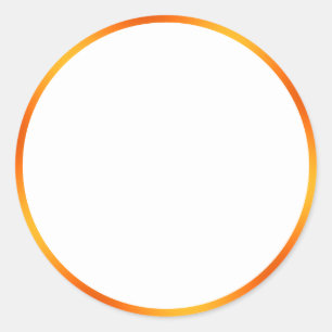 Enkel vit och Orange övertoning Gräns Runt Klistermärke